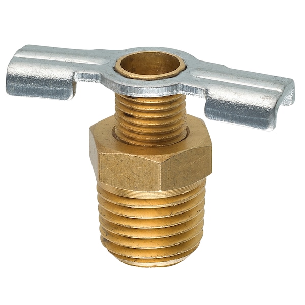 Ags Brass Back Seating Drain Cock, Male (1/4 NPT), 1/bag DCF-14B - main